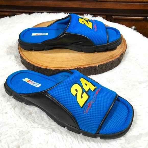 *Rare* NASCAR Jeff Gordan 24 Perforated Faux Leather Machine Washable Slides - Picture 1 of 9